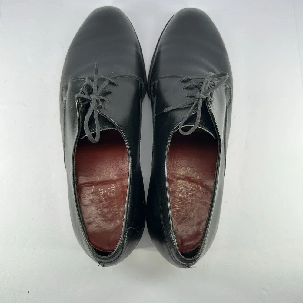 Hanlon's Gold Label Men's Black Leather Oxford Dress Shoes‎ Leather Sole 11D